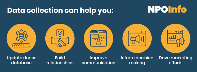 Data collection can help your nonprofit build relationships, improve communication, and more