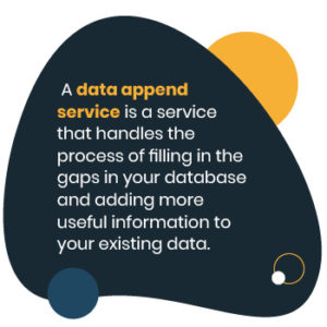 NPOInfo illustrates its definition of data append service. 