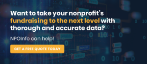 NPOInfo is the data append service designed for nonprofits.