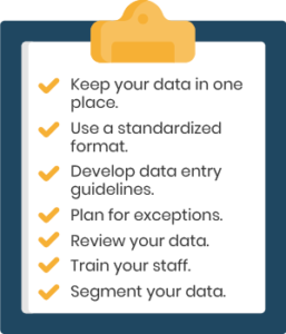 NPOInfo lists its tips for managing donor data.