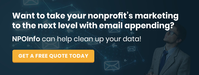 Reach out to NPOInfo to get started with our email append services.