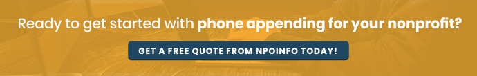 Get a free quote for our phone number appending services.