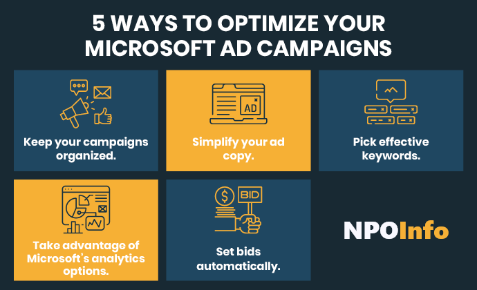 Here are five ways you can optimize your Microsoft Ad campaigns.